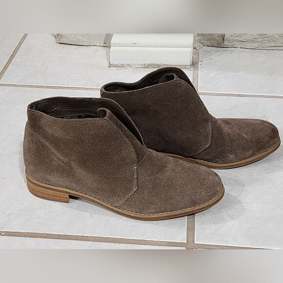 Blondo Verona Waterproof Olive Brown Suede Leather‎ Ankle Boots Womens Size 7M - Picture 3 of 9